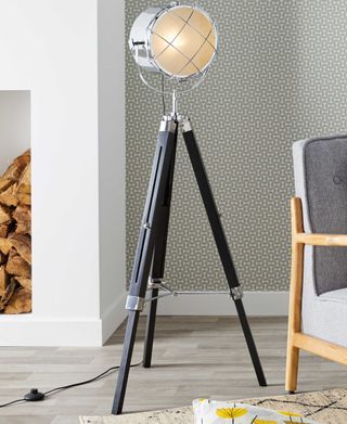 tripod floor lamp with black base