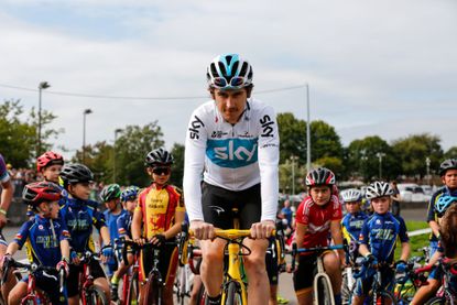 Geraint Thomas at Maindy park