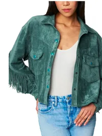 BlankNYC Faux Suede Fringe Jacket, &nbsp;$118 | £88.85