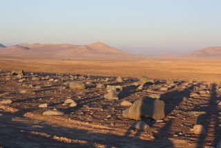 The Mars-like setting near Baquedano in the Atacama Desert.