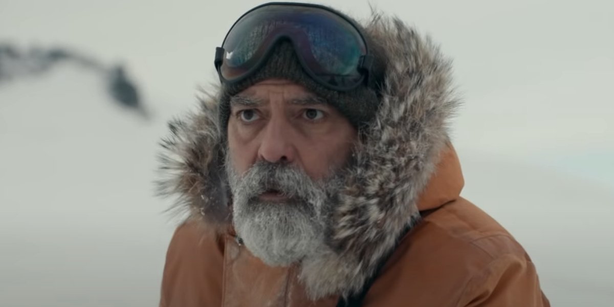 The Midnight Sky George Clooney dressed in arctic gear