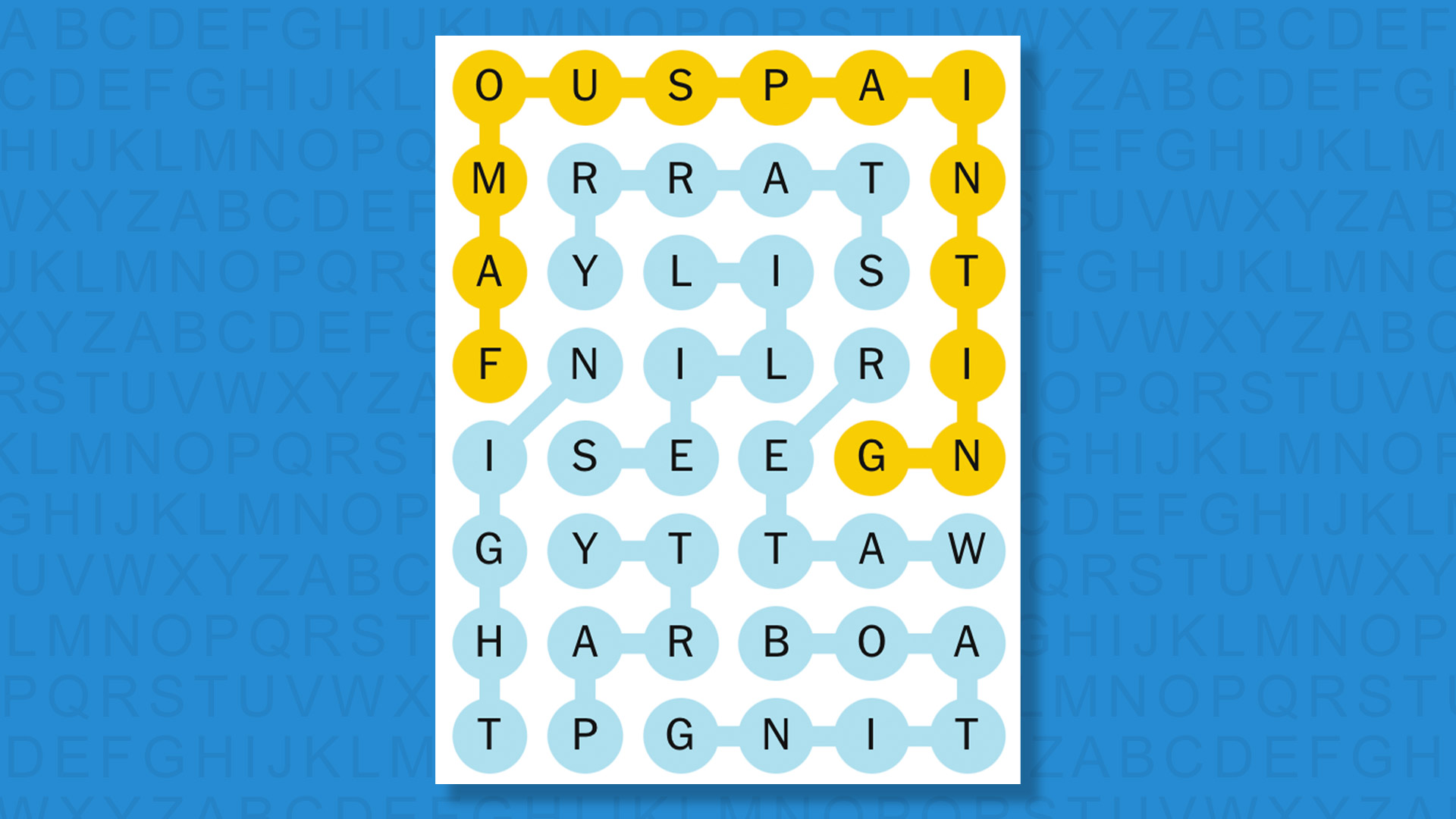 NYT Strands answers for game 692 on a blue background