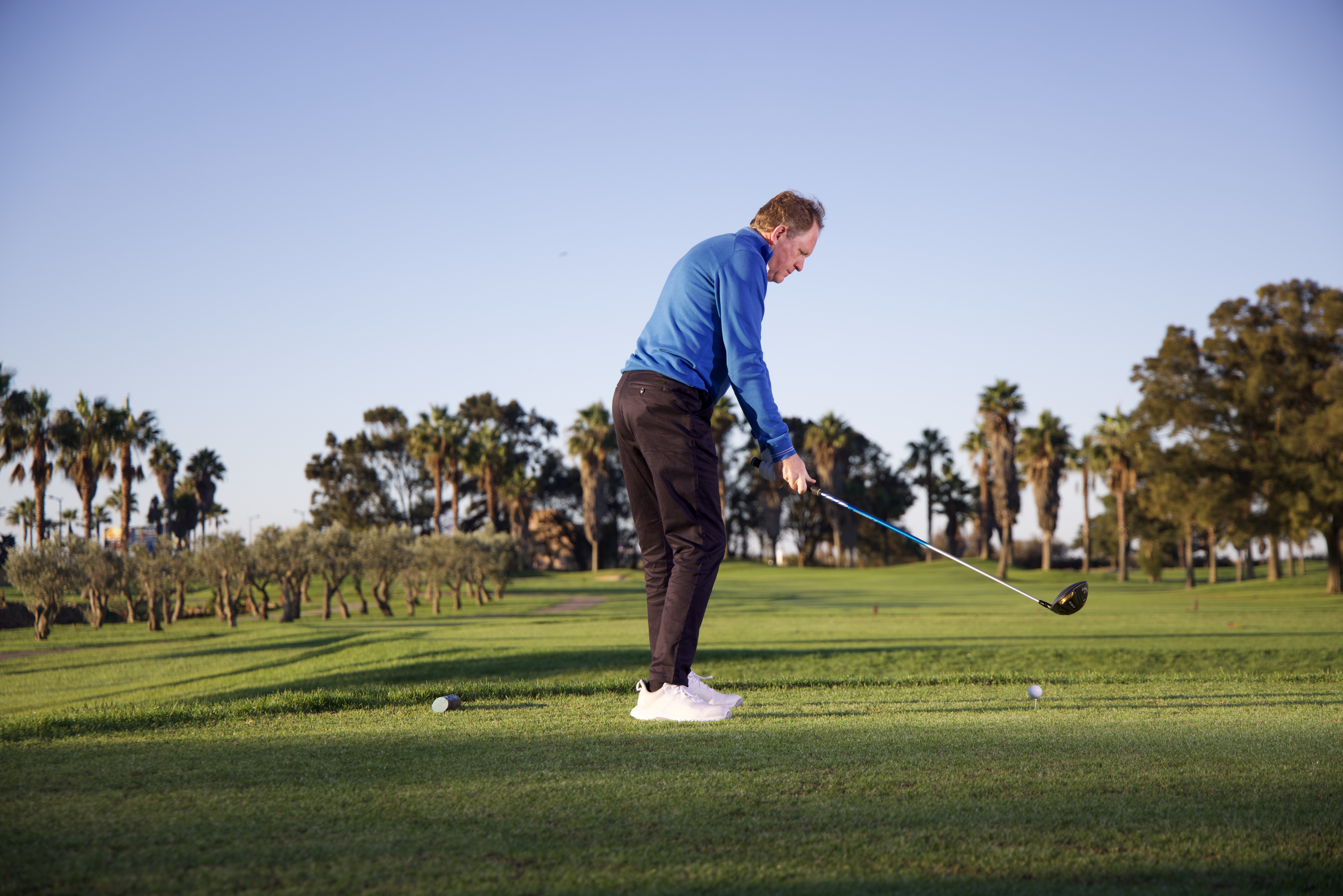 Keith Wood making hitting out to in near impact with driver