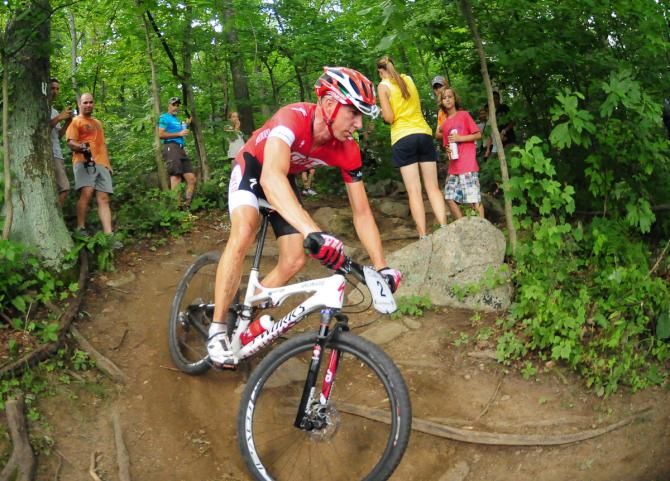 Todd Wells (Specialized) leading by a few seconds on lap two