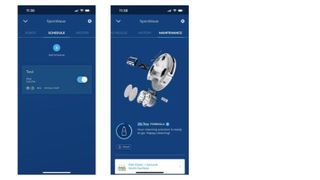 scheduling and maintenance in the bissell spinwave app