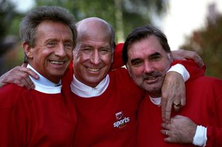 Denis Law (left), Bobby Charlton (centre) and George Best