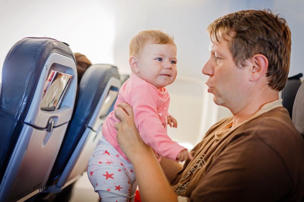 Baby on airplane