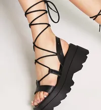 $32 Tie Leg Flatform Sandals from ASOS