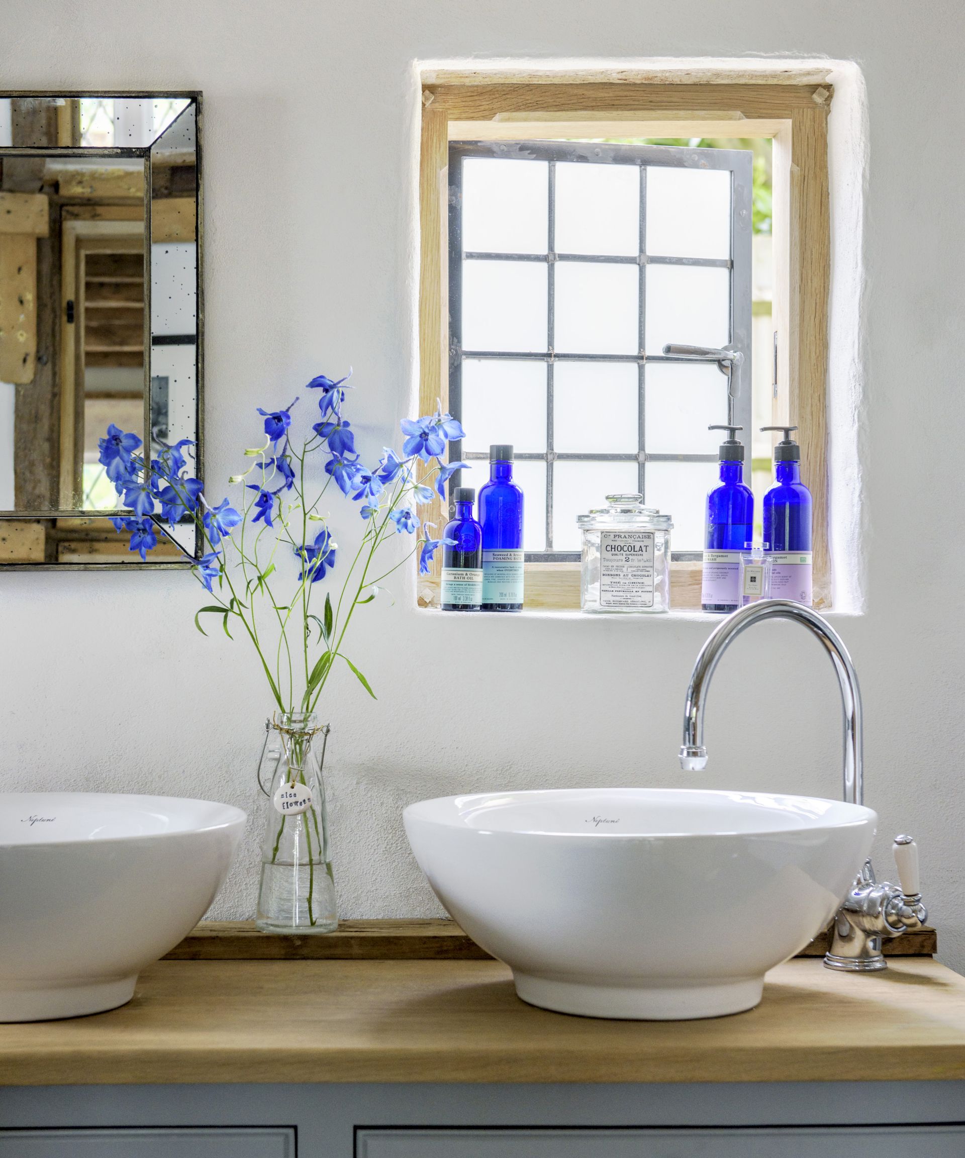 Homes & Gardens Flower of the Month, Delphiniums styled in a vase