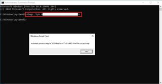 Windows 10 install license command