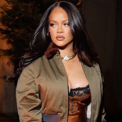 Rihanna supported A$AP Rocky at his album release party in the satin slip dress trend