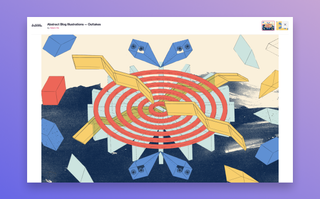 Web design trends 2022: an abstract illustration by Adam Ho