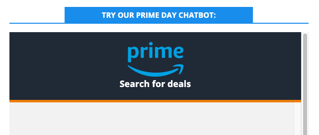Amazon Prime Day Chat bot