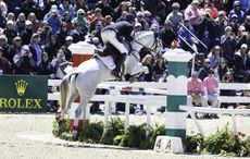 USA-Boyd Martin (CRACKER JACK) FINAL-25TH: SHOWJUMPING: 2015 USA-Rolex Kentucky Three Day Event CCI4* (Sunday 26 April) CREDIT: Libby Law COPYRIGHT: LIBBY LAW PHOTOGRAPHY