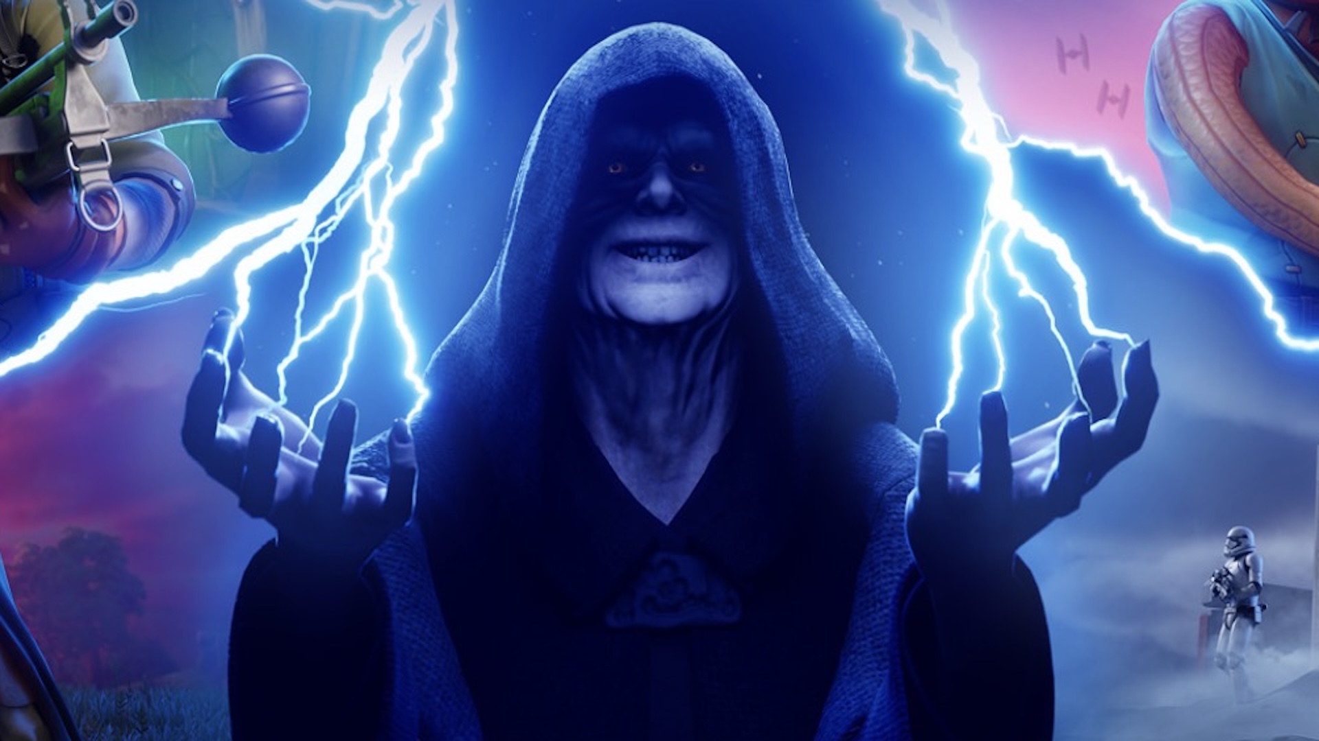 Palpatine fires lightning from his fingertips