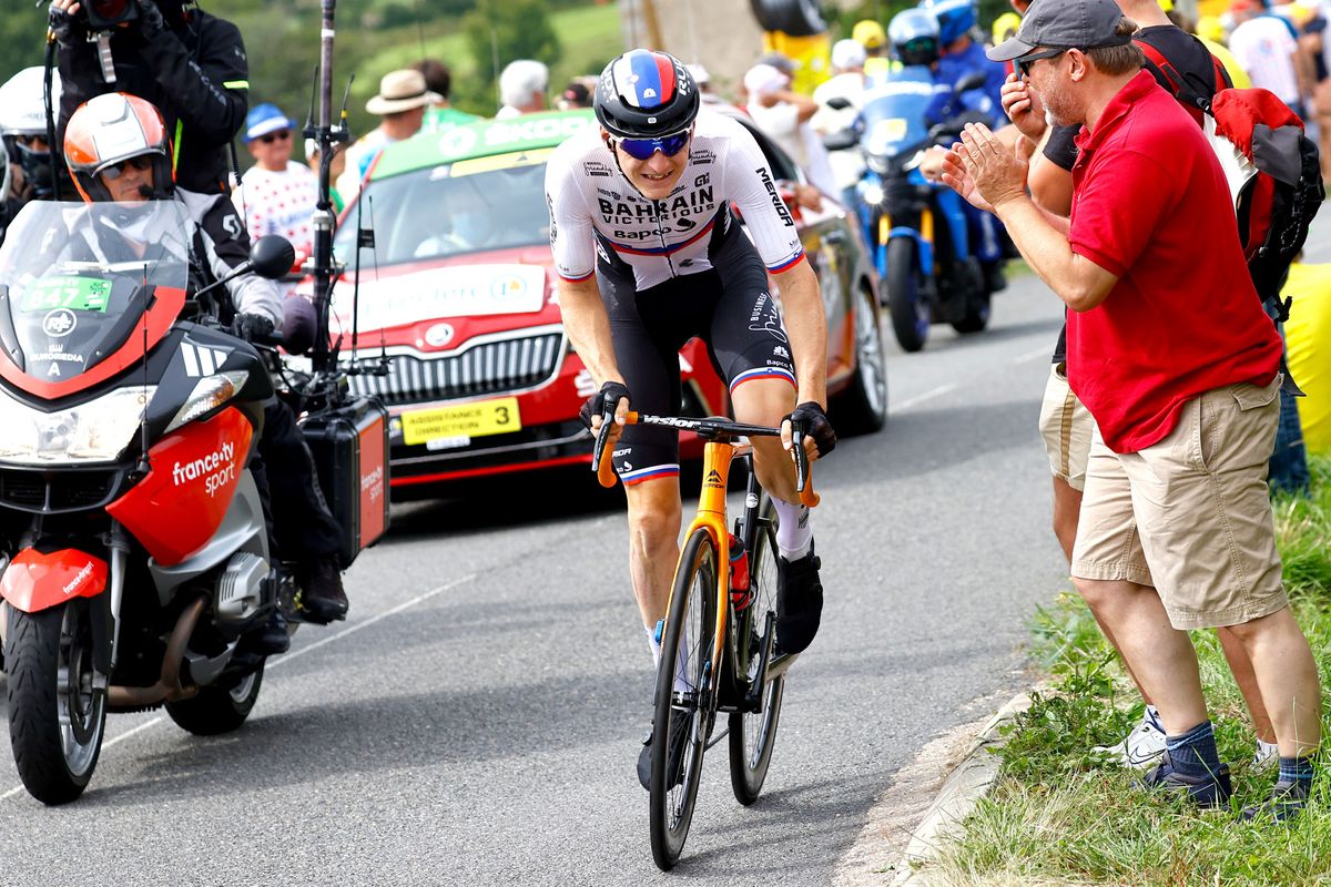 Tour de France 2021 108th Edition 7th stage Vierzon Le Creusot 2491 km 02072021 Matej Mohoric SLO Bahrain Victorious photo Luca BettiniBettiniPhoto2021