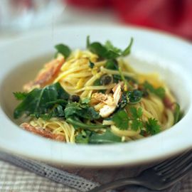 Smoked Trout and Rocket Pasta with Lemon and Capers | Dinner Recipes