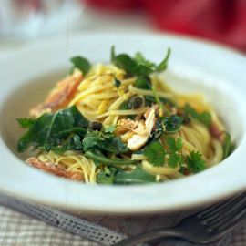 Smoked trout and rocket pasta-fish recipes-new recipes-pasta recipes-recipe ideas-woman and home