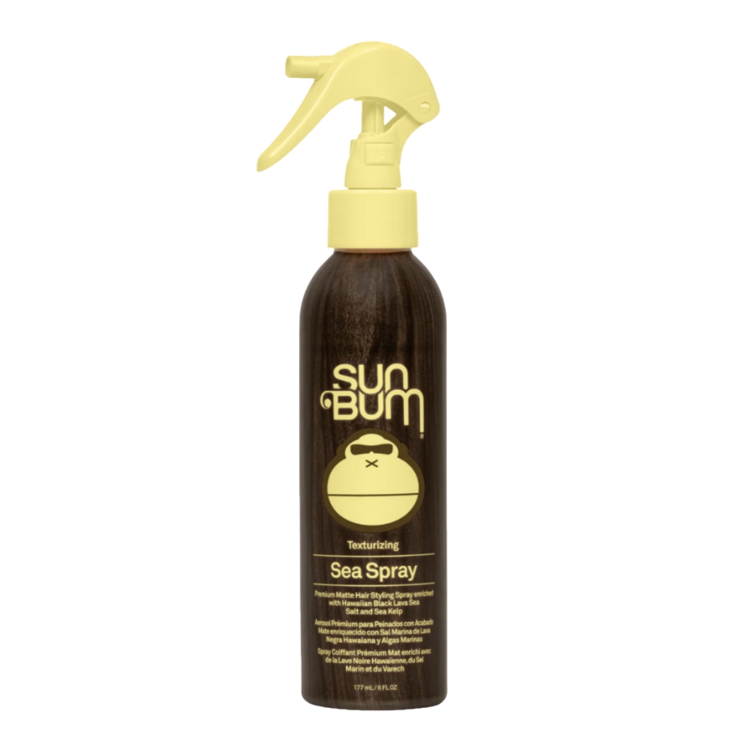 A product shot of the Sun Bum Texturizing Sea Spray, on a white background