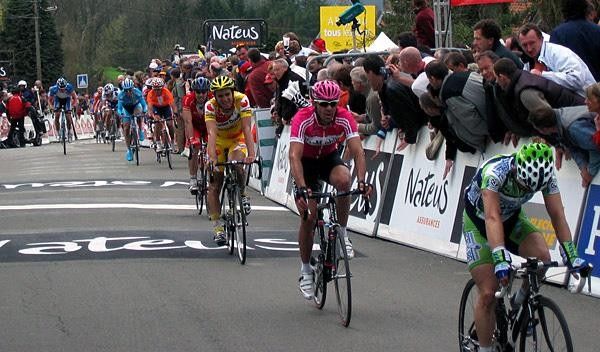 The riders came through one by one