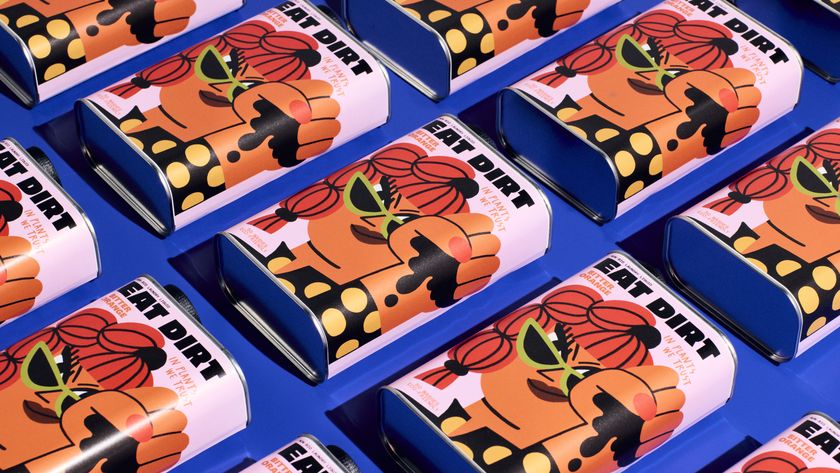 Eat Dirt laundry detergent in an illustrated tin