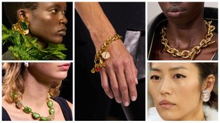 loud luxury jewelry on the spring 2025 runways