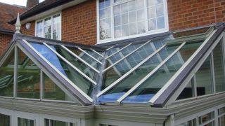 conservatory roof with new glass