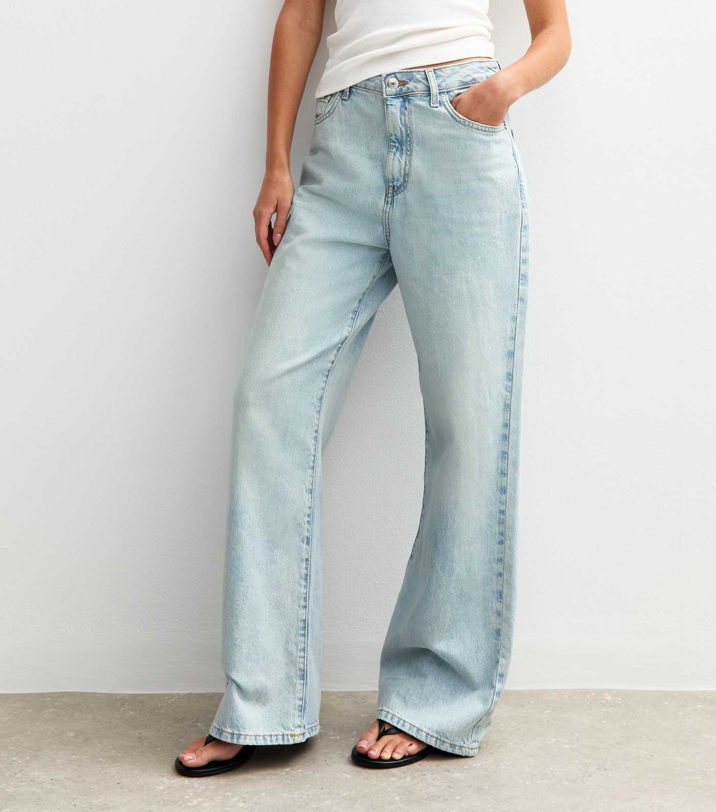 Light Blue Adalae High Waist Wide Leg Jeans
