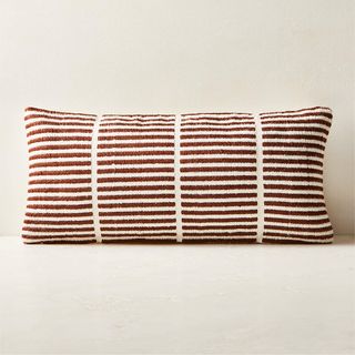 rectangle pillow with brown stripe