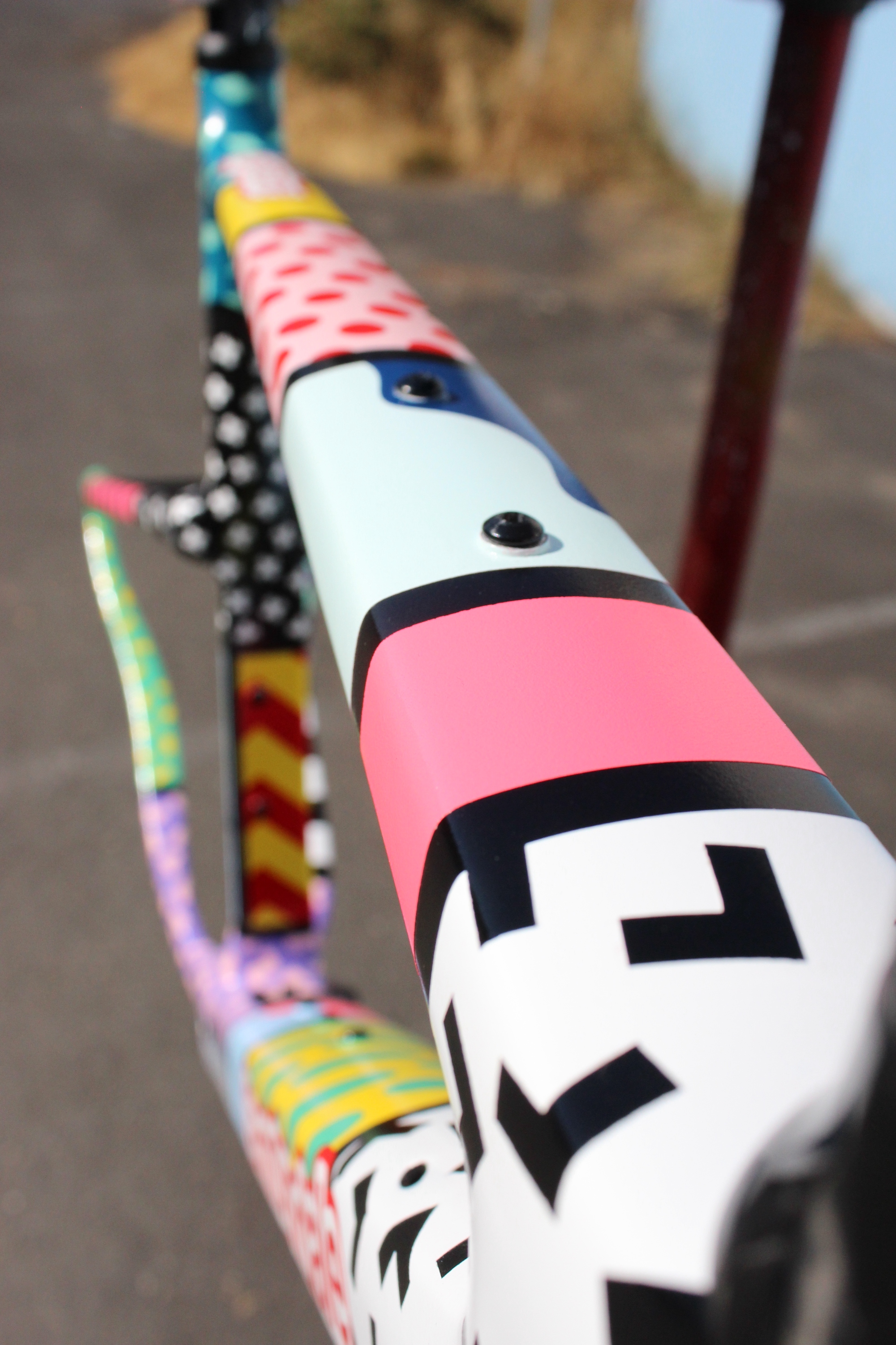 Rane Roatta's Cannondale Topstone LEfty painted by Dr Curtis Bullock