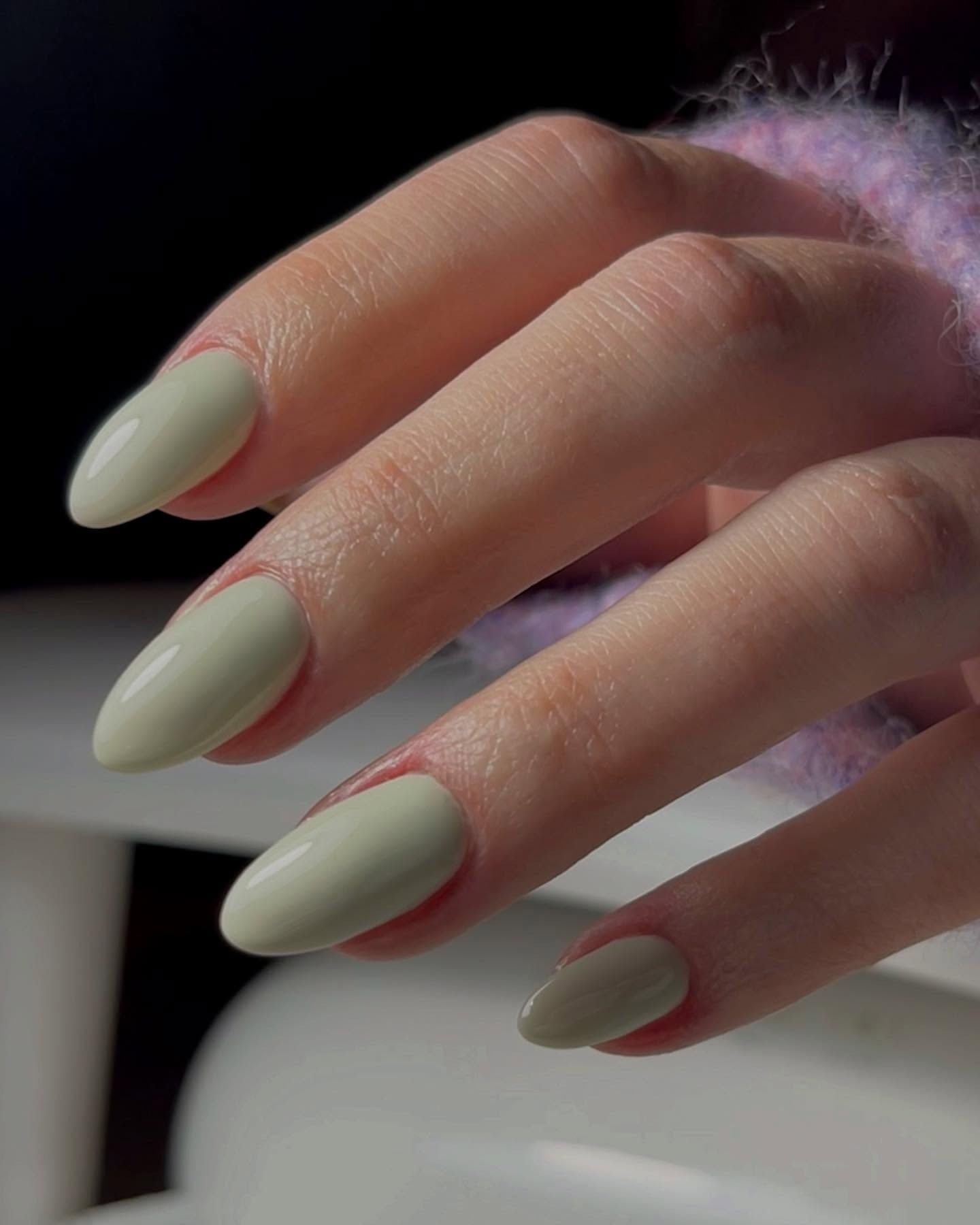 Sage nails.