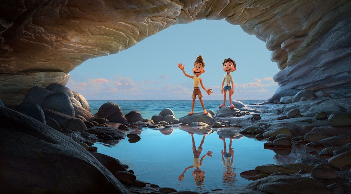 Luca and his friend in Alberto in Pixar&#039;s &quot;Luca&quot;.