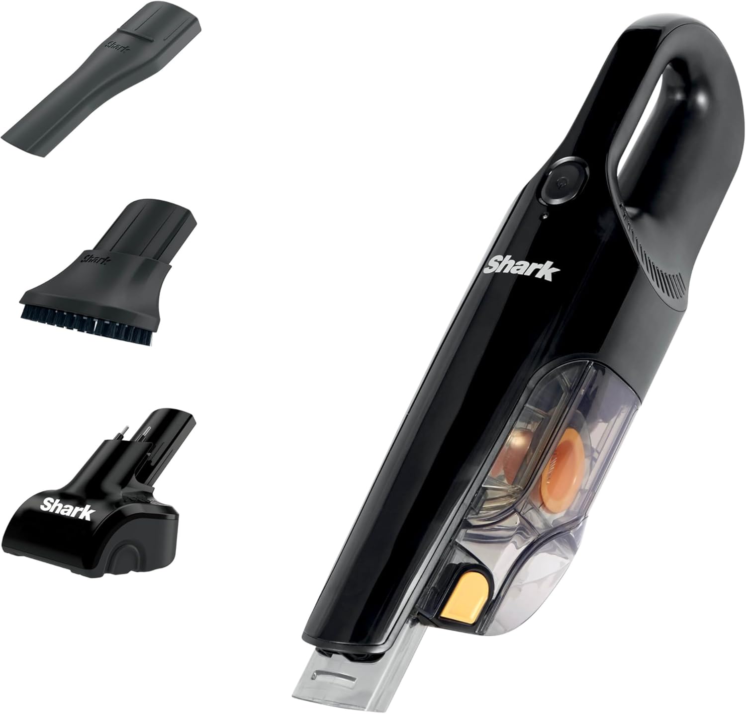Shark Handheld Cordless Vacuum Cleaner With Pet Tool, Crevice Tool &amp;amp; Dusting Brush, 80 W, 0.45 Liters, 10 Minute Run-Time, Washable Filter, Black &amp;amp; Yellow, Ch950ukt