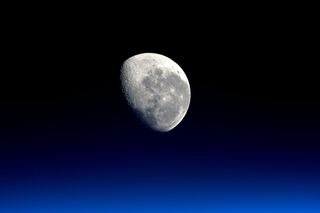Earth’s moon as seen from the International Space Station. Photo taken by British astronaut Tim Peake.