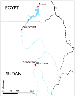 Map of Modern Sudan