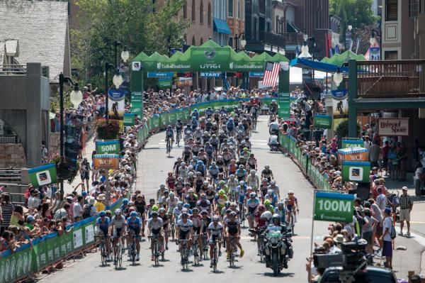 The Tour of Utah peloton begin Stage 6