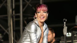 A picture of Lily Allen on stage at V