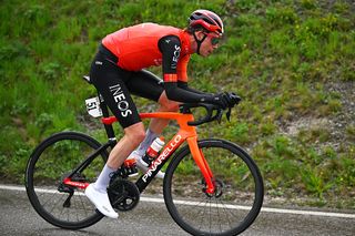 OBERTILLIACH ITALY APRIL 24 Thymen Arensman of Netherlands and Team INEOS Grenadiers competes in the breakaway during the 45th Tour of the Alps 2025 Stage 4 a 1627km stage from Sillian to Obertilliach 1448m on April 24 2025 in Obertilliach Italy Photo by Tim de WaeleGetty Images