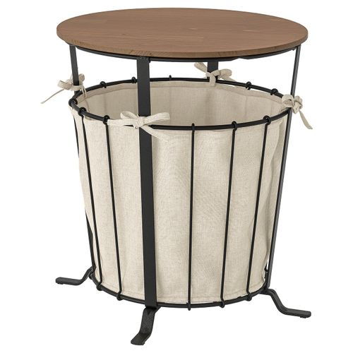 &Auml;ngesbyn Storage Table - Black/pine Light Brown Stained