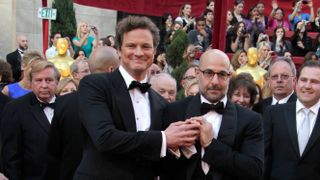 Actors Colin Firth (L) and Stanley Tucci arrive at the 82nd Annual Academy Awards held at the Kodak Theatre on March 7, 2010 in Hollywood, California