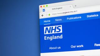 The NHS website as seen on an internet browser