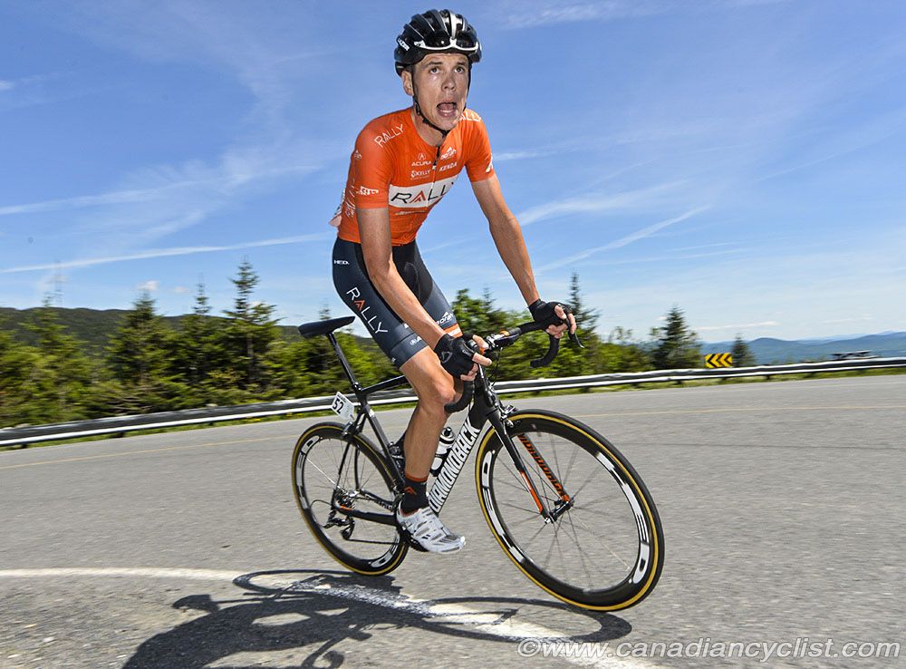 Matteo Dal-Cin (Rally Cycling) with metres to go