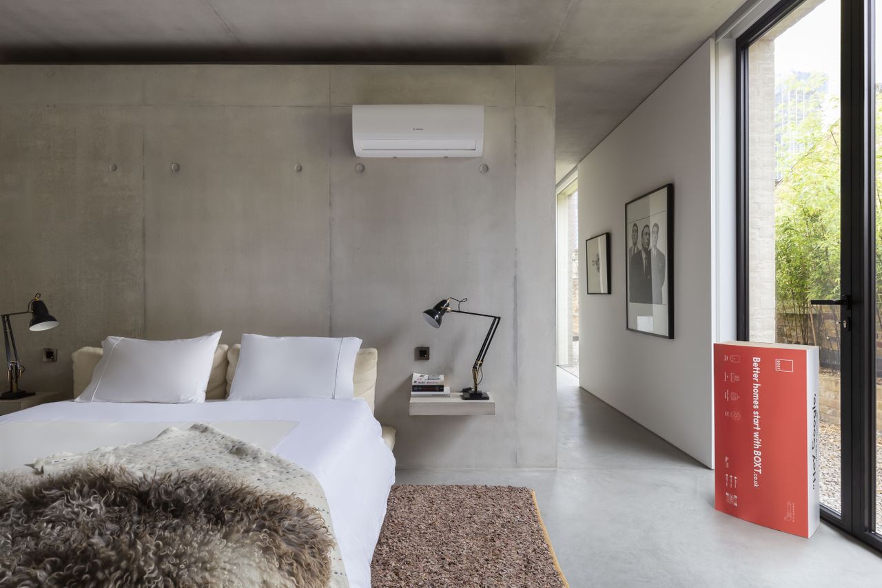 BOXT air conditioning unit in a bedroom