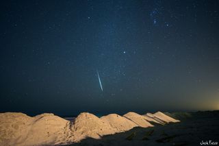 Astrophotographer Jack Fusco sent in this photo of a Geminid meteor taken in Ocean City, NJ, on Dec. 14, 2012. He writes: "The shower produced a high number of meteors and fireballs that lit up the sky. Hands down one of the [best] meteor showers in recent years."