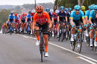 Patrick Bevin kept is overall lead for another day after stage 4 at the Tour Down Under