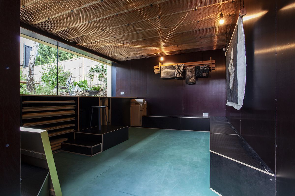 garden room with artists studio and large window