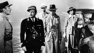 Claude Rains, Paul Henreid, Humphrey Bogart and Ingrid Bergman in Casablanca