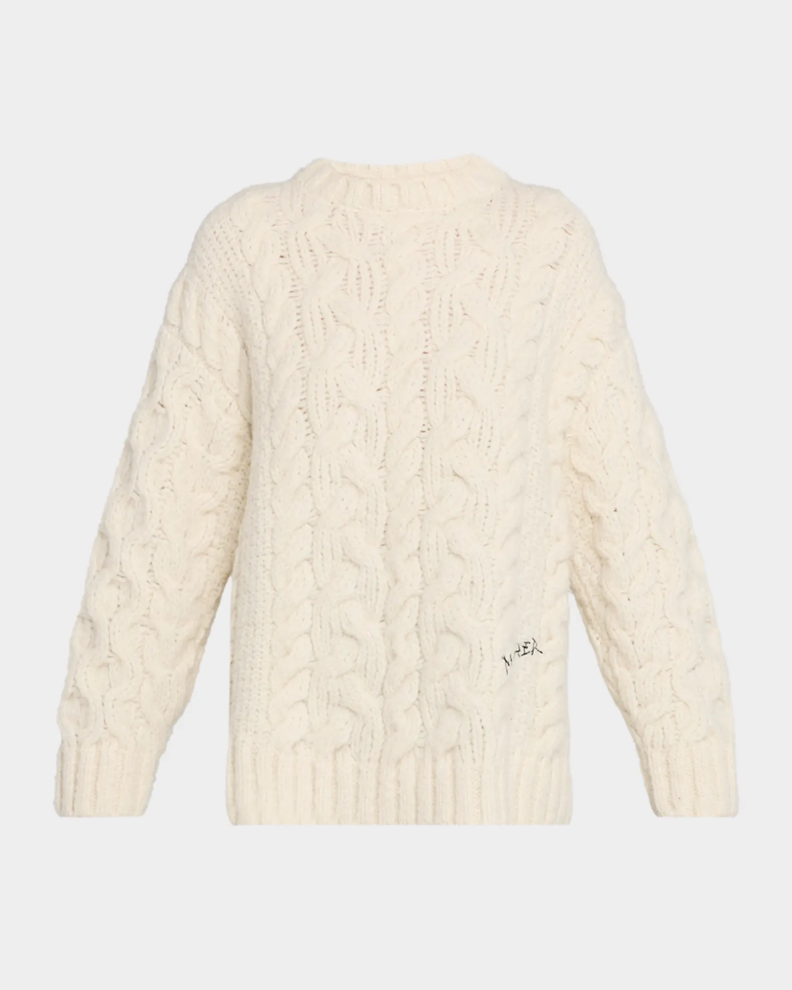 Mother, The Biggie Cable-Knit Sweater