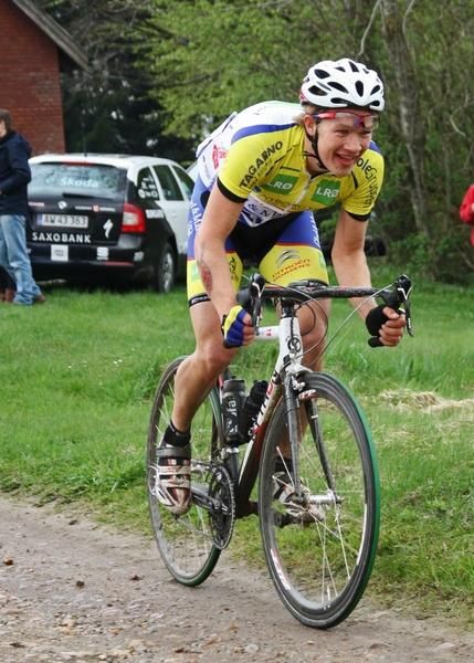 Team Glud Glud&amp;Marstrand Marstrand-LR&Oslash; rider on the 8th Gravel Road