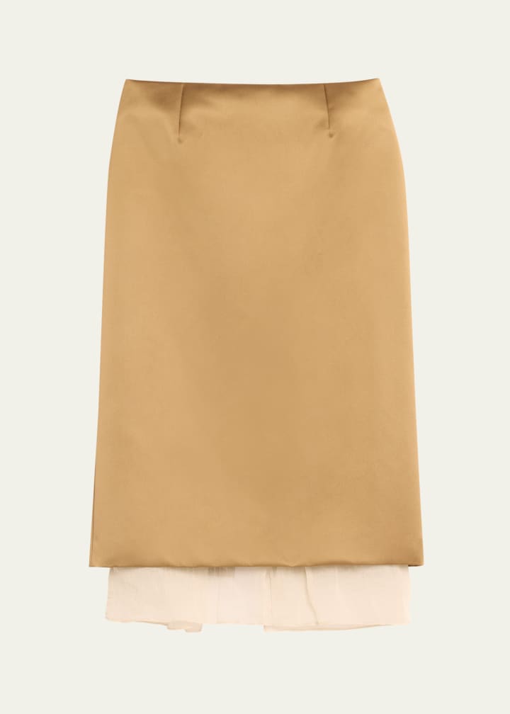 Fannie Midi Skirt With Ruffle Trim